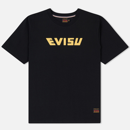 Мужская футболка Evisu Heritage Wave Tattoo Digital Printed Top Daicock Black