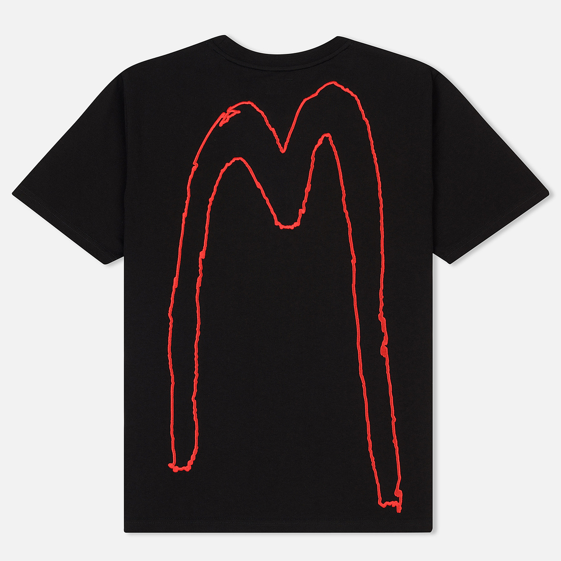 Evisu Мужская футболка Outlined Logo And Daicock Embroidered