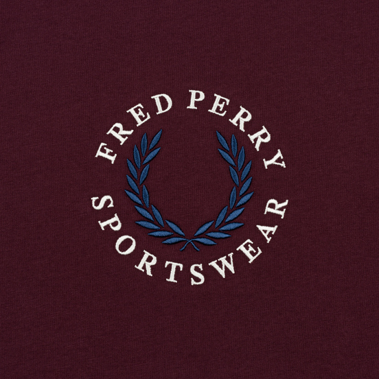 Мужская футболка Fred Perry Archive Branding Embroidered Mahogany