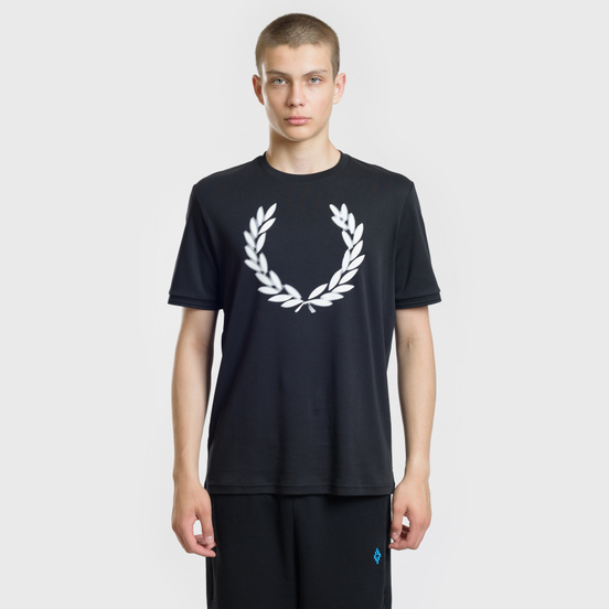 Мужская футболка Fred Perry Blurred Laurel Wreath Black