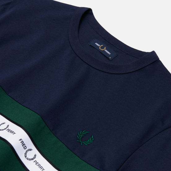 Мужская футболка Fred Perry Taped Chest Carbon Blue