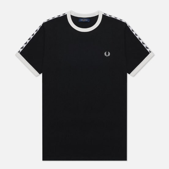 Мужская футболка Fred Perry Taped Ringer Black/White