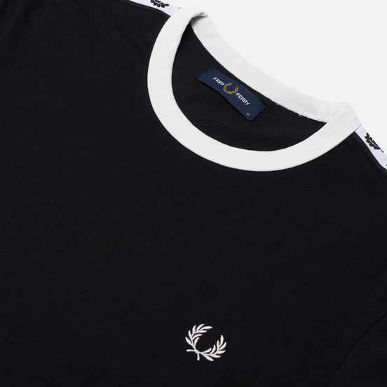 Мужская футболка Fred Perry Taped Ringer Black/White