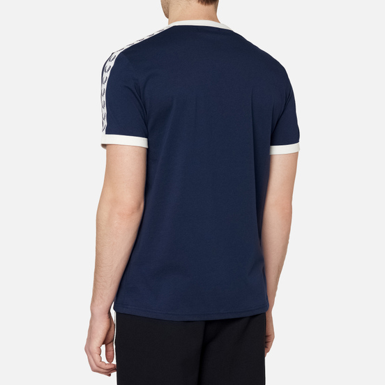 Мужская футболка Fred Perry Taped Ringer Carbon Blue/White