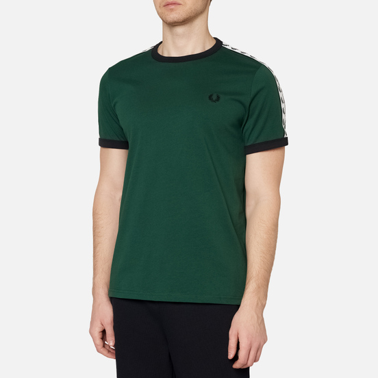 Мужская футболка Fred Perry Taped Ringer Ivy/White/Black