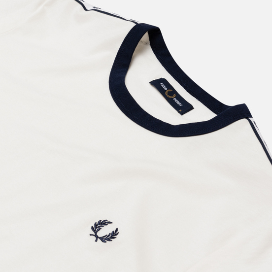 Мужская футболка Fred Perry Taped Ringer Snow White/Navy