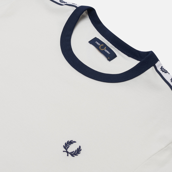 Мужская футболка Fred Perry Taped Ringer Snow White/Navy