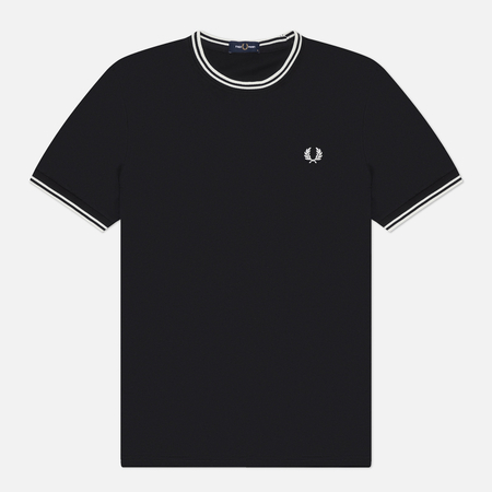 Мужская футболка Fred Perry Twin Tipped, цвет чёрный, размер M