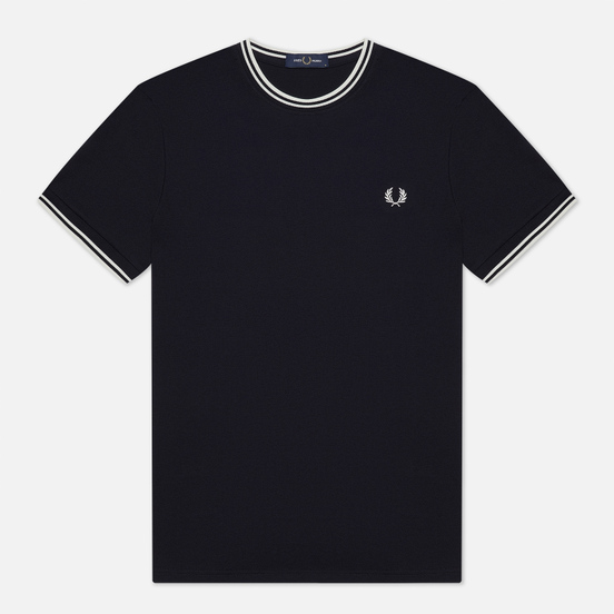 Мужская футболка Fred Perry Twin Tipped Navy/White