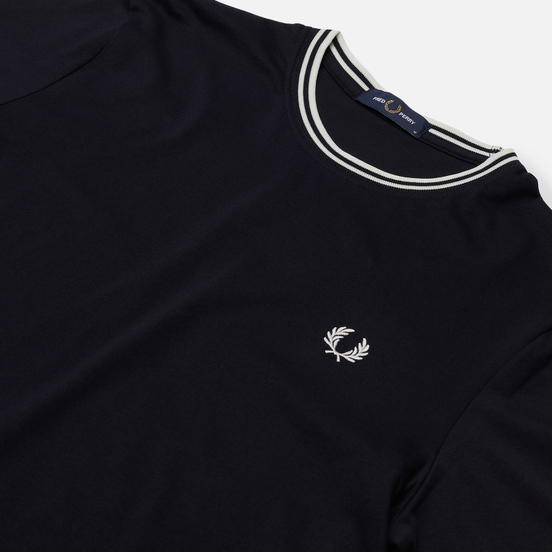 Мужская футболка Fred Perry Twin Tipped Navy/White