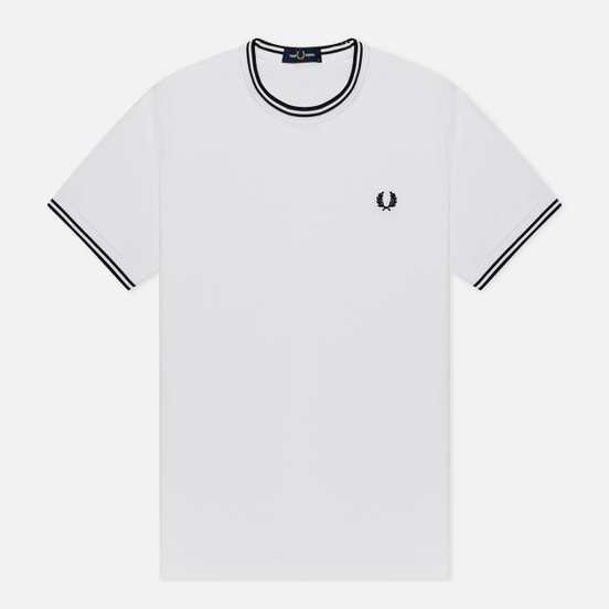 Мужская футболка Fred Perry Twin Tipped White