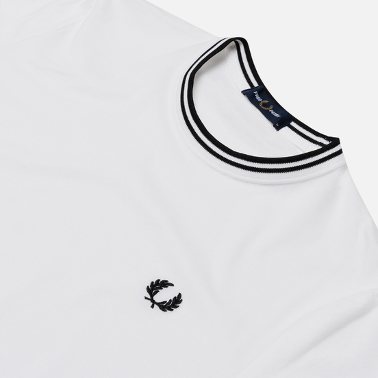 Мужская футболка Fred Perry Twin Tipped White