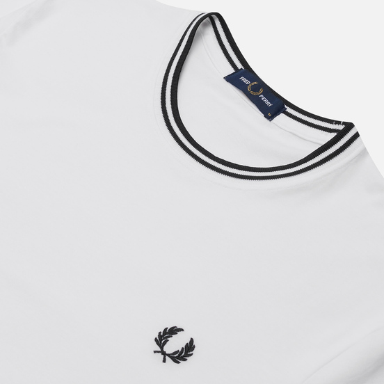 Мужская футболка Fred Perry Twin Tipped White