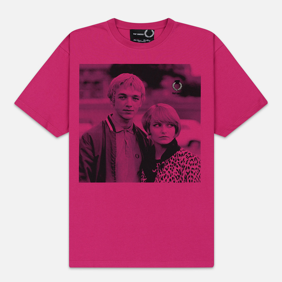 Мужская футболка Fred Perry x Raf Simons Printed Pop Pink
