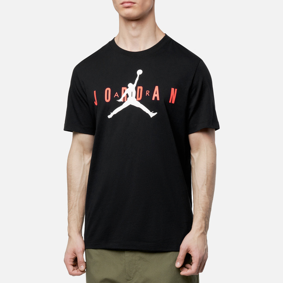 Мужская футболка Jordan Air Wordmark Black/Infrared