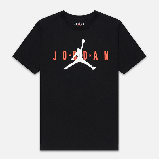 Мужская футболка Jordan Air Wordmark Black/Infrared