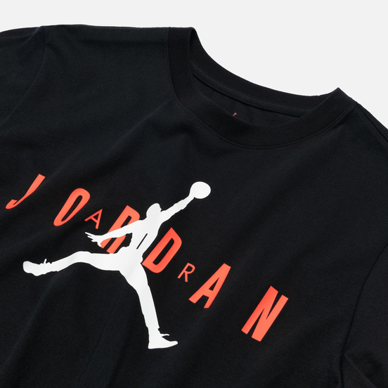 Мужская футболка Jordan Air Wordmark Black/Infrared