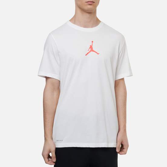 Мужская футболка Jordan Jumpman Dri-Fit Crew White/Infrared
