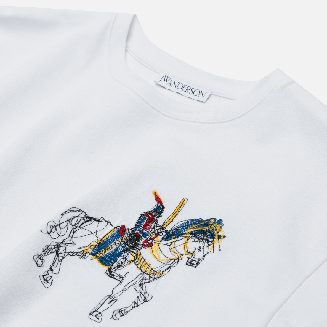 JW Anderson Мужская футболка Camelot Embroidery
