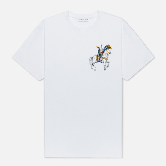 Мужская футболка JW Anderson Camelot Embroidery White