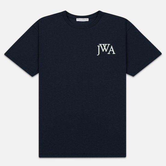 Мужская футболка JW Anderson JWA Embroidery Logo Navy