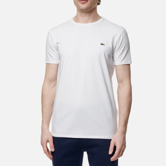 Мужская футболка Lacoste Classic Embroidered Logo White