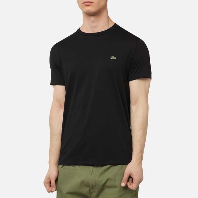 Мужская футболка Lacoste, цвет чёрный, размер M TH6709-031 Crew Neck Pima Cotton - фото 3