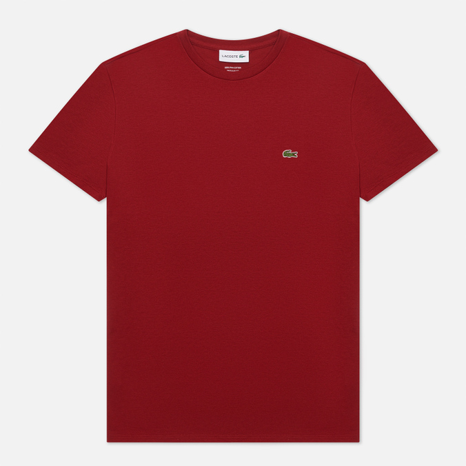 Мужская футболка Lacoste, цвет красный, размер S TH6709-476 Crew Neck Pima Cotton - фото 1