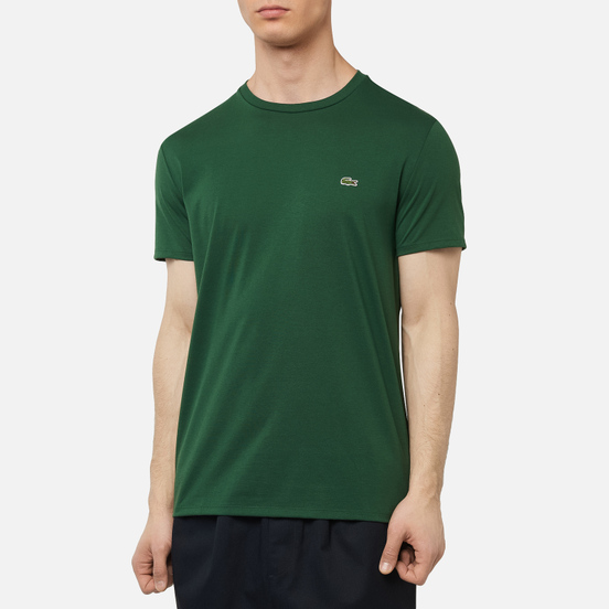 Мужская футболка Lacoste Crew Neck Pima Cotton Green