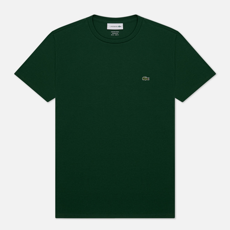 Мужская футболка Lacoste Crew Neck Pima Cotton, цвет зелёный, размер XS