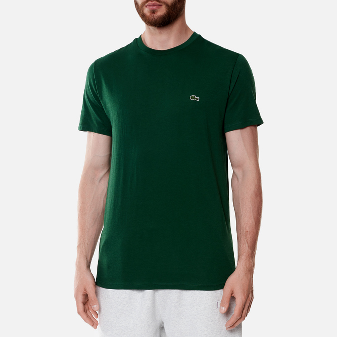Мужская футболка Lacoste, цвет зелёный, размер M TH6709-132 Crew Neck Pima Cotton - фото 3