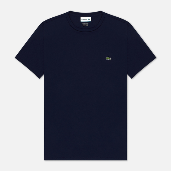 Мужская футболка Lacoste Crew Neck Pima Cotton Navy Blue