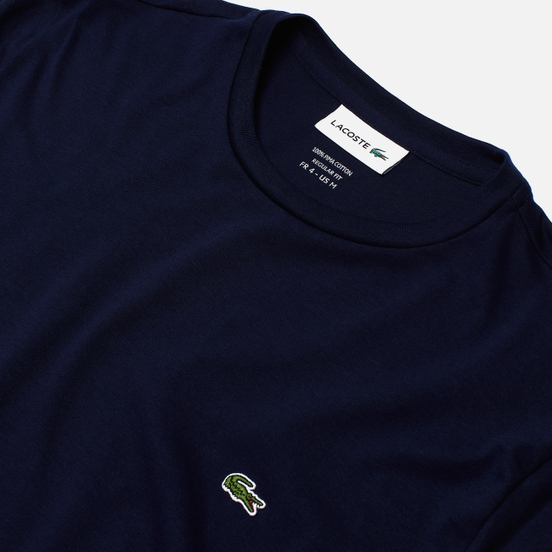 Мужская футболка Lacoste Crew Neck Pima Cotton Navy Blue