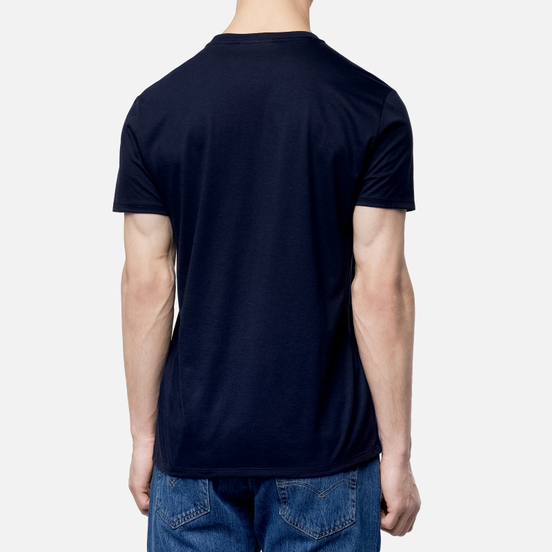 Мужская футболка Lacoste Crew Neck Pima Cotton Navy Blue