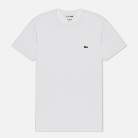 Мужская футболка Lacoste Crew Neck Pima Cotton, цвет белый, размер XL