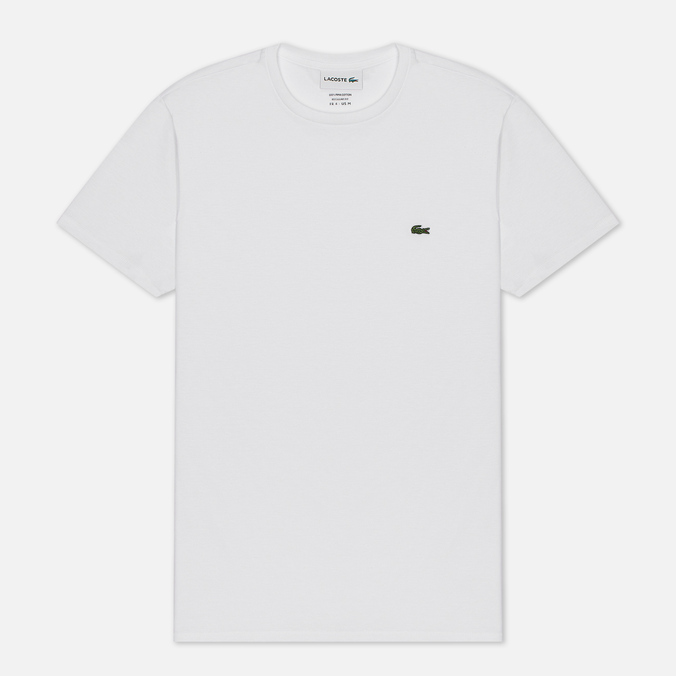 Мужская футболка Lacoste, цвет белый, размер S TH6709-001 Crew Neck Pima Cotton - фото 1