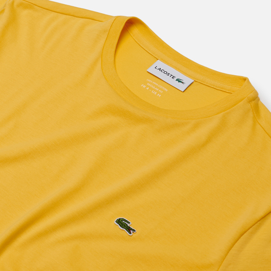 Мужская футболка Lacoste Crew Neck Pima Cotton Yellow