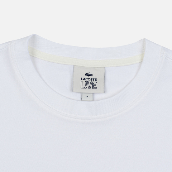 Мужская футболка Lacoste Live Crew Neck Loose Cotton White