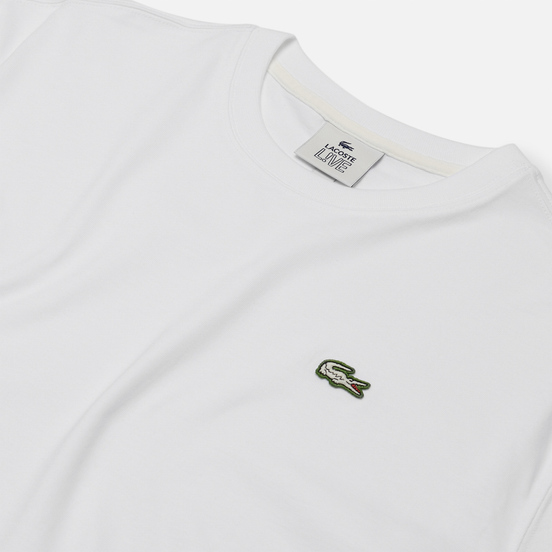 Мужская футболка Lacoste Live Crew Neck Loose Cotton White