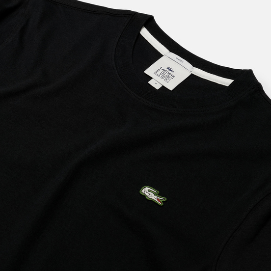 Мужская футболка Lacoste Live Embroidered Logo Black