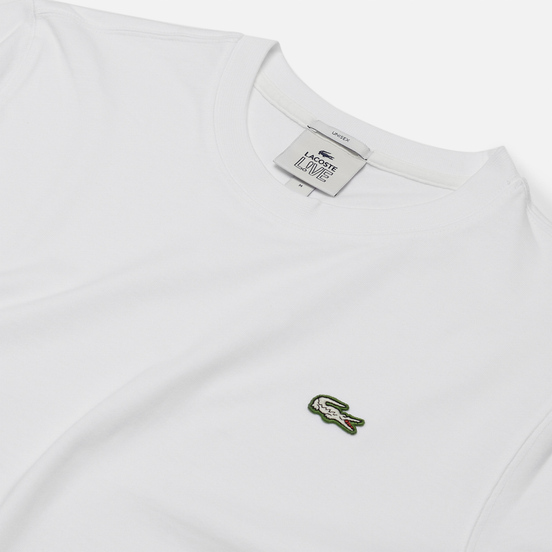 Мужская футболка Lacoste Live Embroidered Logo White
