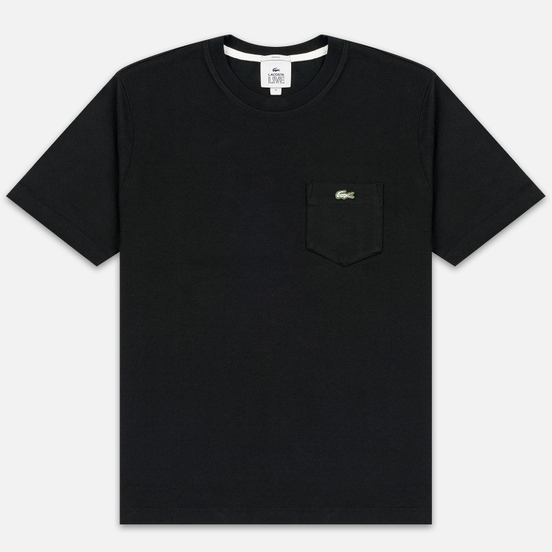 Мужская футболка Lacoste Live Pocket Heathered Cotton Black