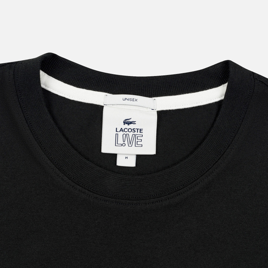 Мужская футболка Lacoste Live Pocket Heathered Cotton Black