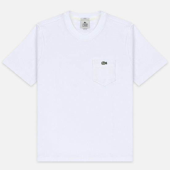 Мужская футболка Lacoste Live Pocket Heathered Cotton White