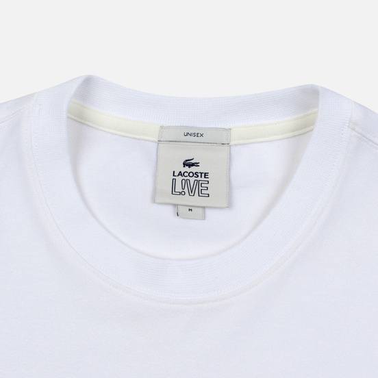 Мужская футболка Lacoste Live Pocket Heathered Cotton White