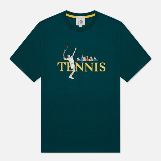 Мужская футболка Lacoste Live Tennis Design Green/White