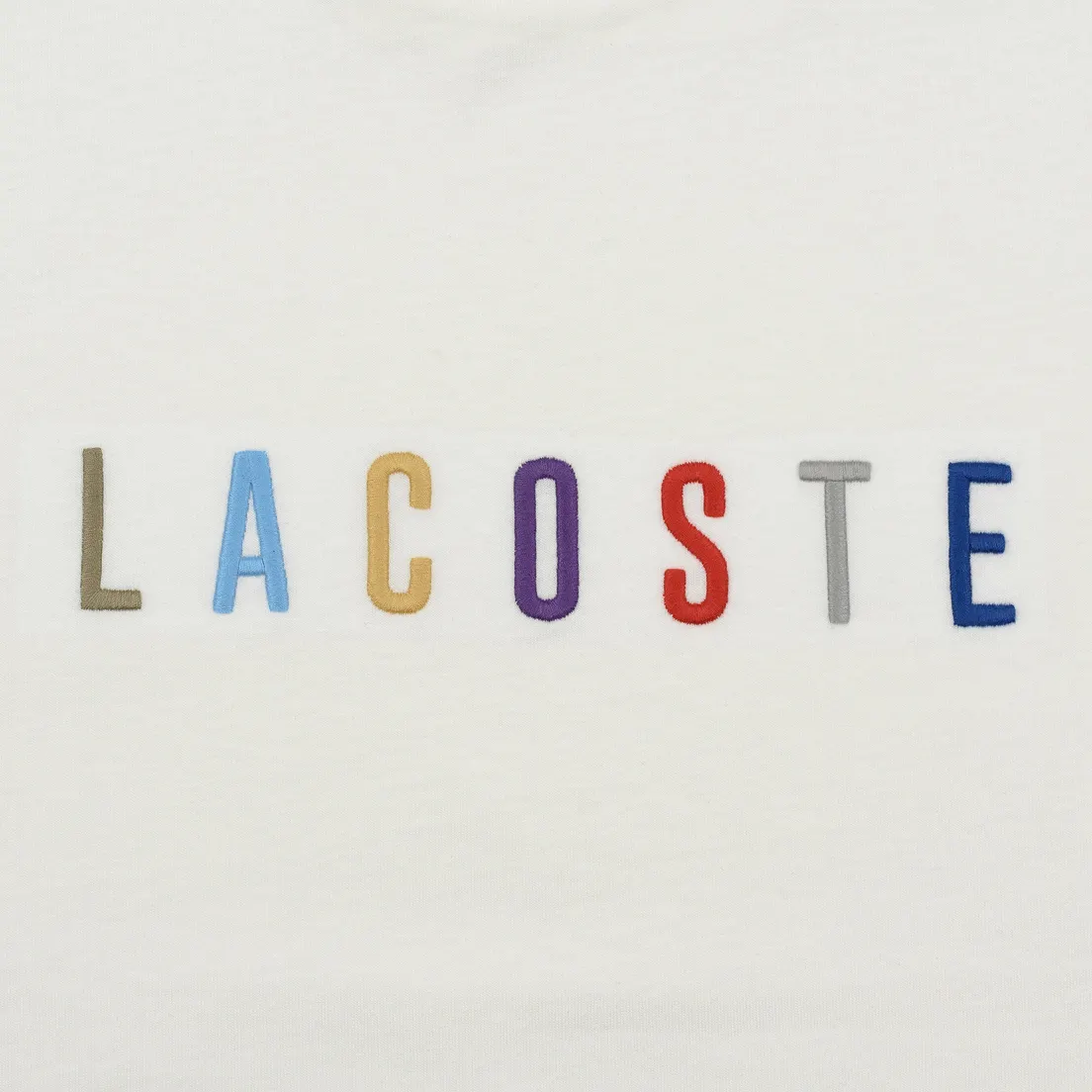 Lacoste Мужская футболка Multicoloured Embroidered Signature