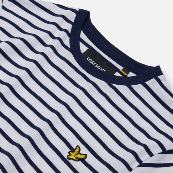Мужская футболка Lyle & Scott Breton Stripe Navy/White
