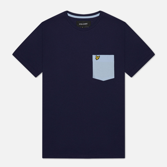 Мужская футболка Lyle & Scott Contrast Pocket Navy/Pool Blue