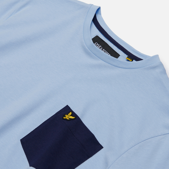 Мужская футболка Lyle & Scott Contrast Pocket Pool Blue/Navy